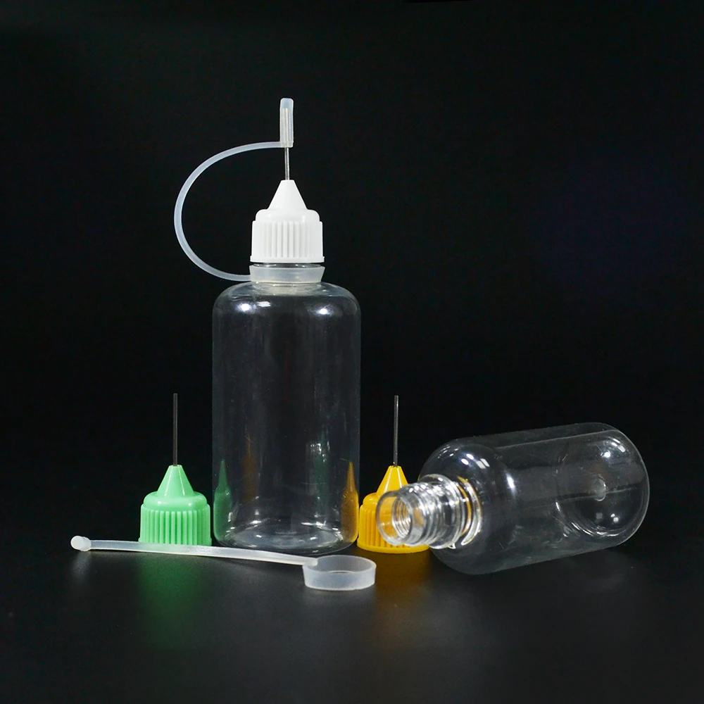 PET 2 oz 60ml 4 oz 120ml 5oz 150ml plastic Glue Applicator Needle Squeeze Bottle for DIY Craft Painting