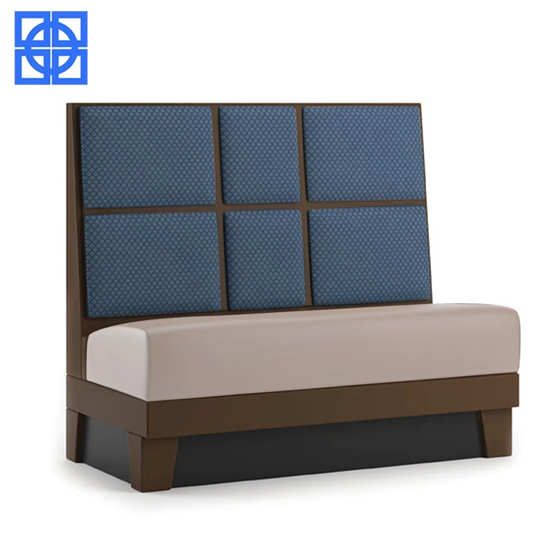 French Custom Made Banquette Seating Furniture PU Restaurant Banquette Chair Dinner Soft Sofa Bench