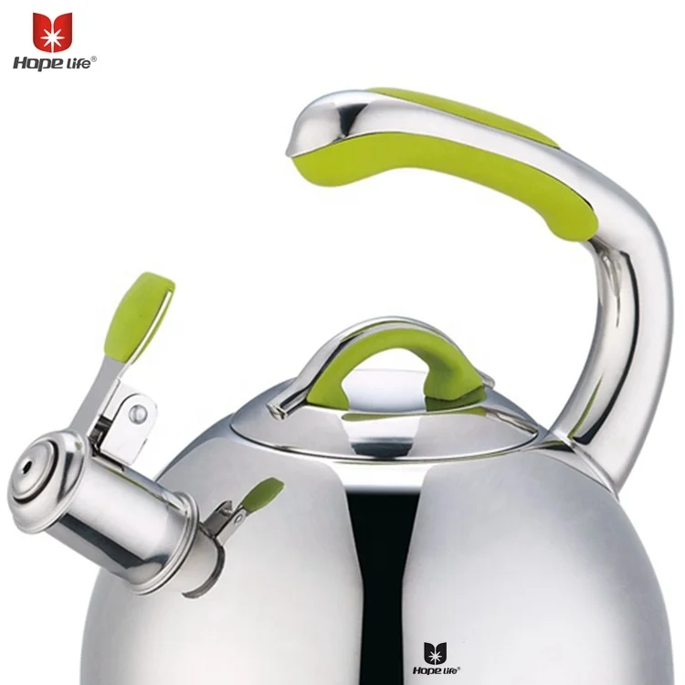 Realwin stainless steel whistling tea kettle dubai with tube icool handle