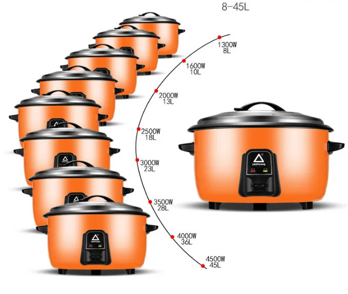 Manufacturer Large rice cooker 6l-45l canteen hotel commercial large capacity rice cooker