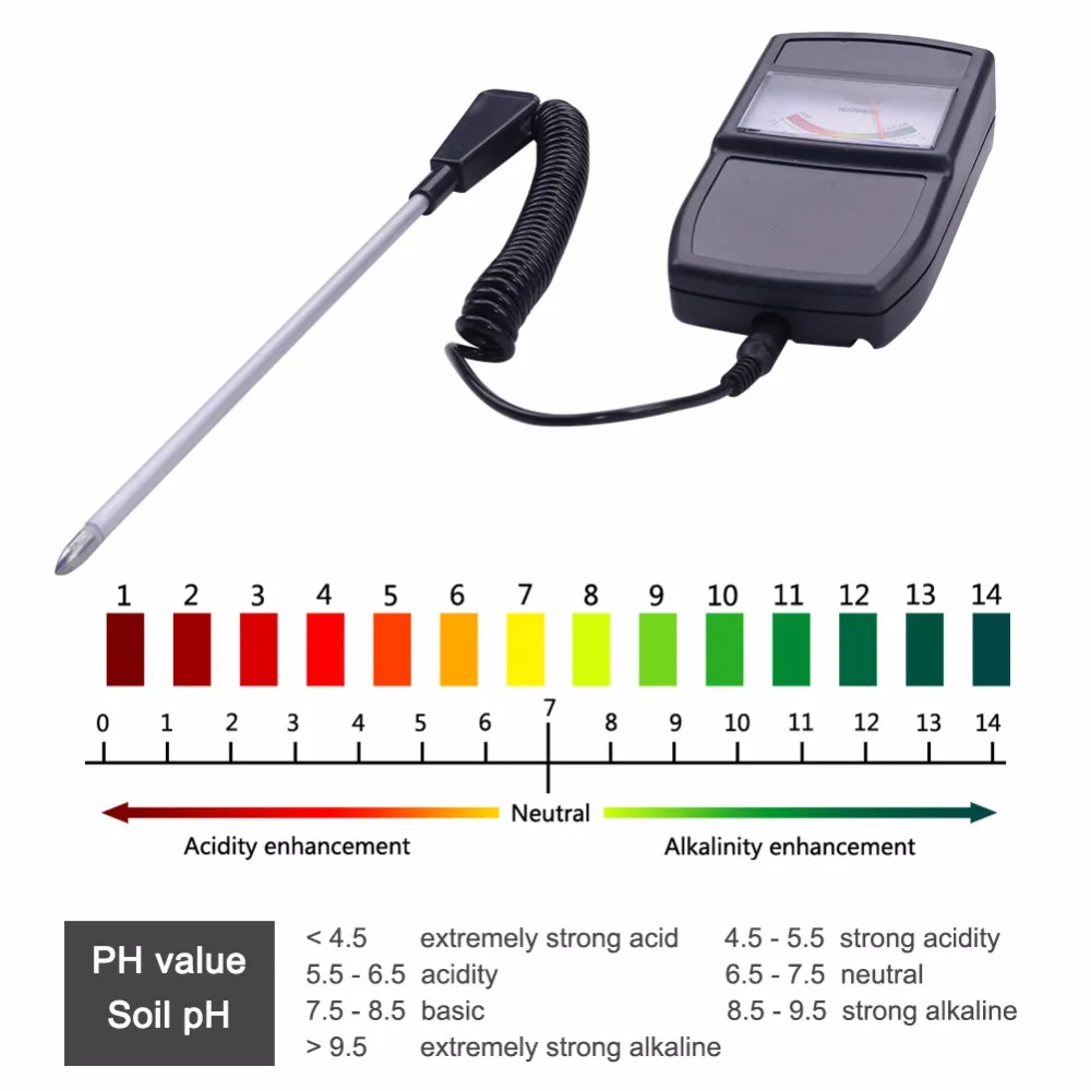 New Portable PH Tester Soil meter Detector Water Moisture Light Sensor