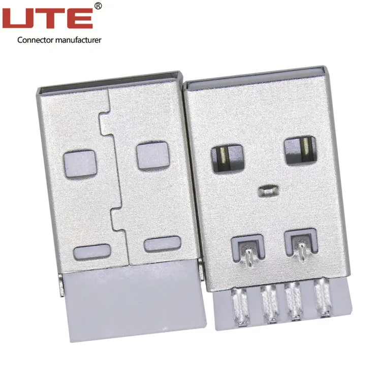 4 Pin mini A Type Male Plug Right Angle PCB Mount USB Header Connector