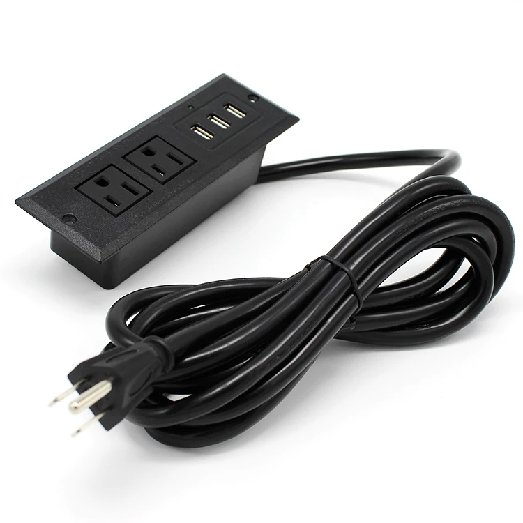 BY213, оптовая продажа, 5 В, 2,1 А, американский умный удлинитель, розетка питания с 3 USB-портами S023