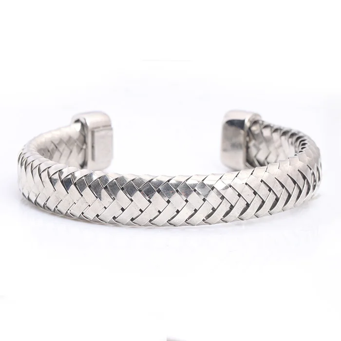 Solid Silver Jamaica Bangle Bracelets, Men 925 Silver Bangle Bracelet