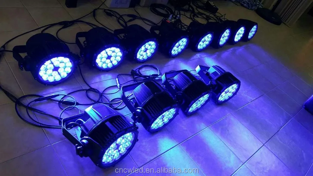 Stage Lighting Professional 18pc Led Par Rgbw 4 in 1 Light DMX512 COOL WHITE ROHS Ip33 Ce