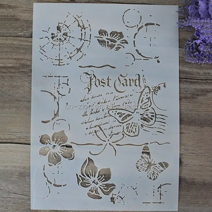 2018 High quality transparent DIY Decorative Stencil Template for Painting on Walls Furniture Crafts