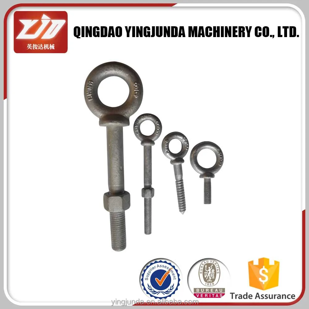 hanging eye bolt tow hook screw and eye bolts