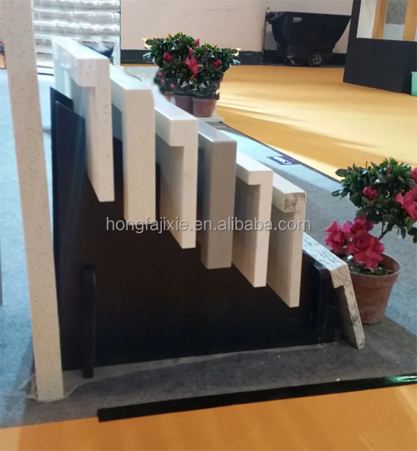 Laminated quartz stone bench tops edge, white sparkle quartz stone countertop for interior design