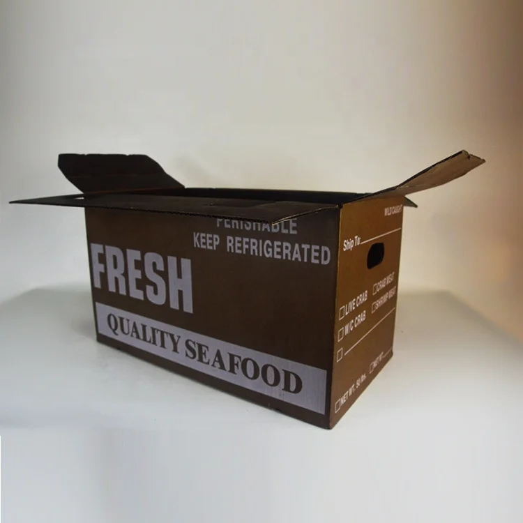 Cheap Price Dipping Seafood Waxed Food Paper Waterproof Die Cutting Carton Packaging Box for Transport