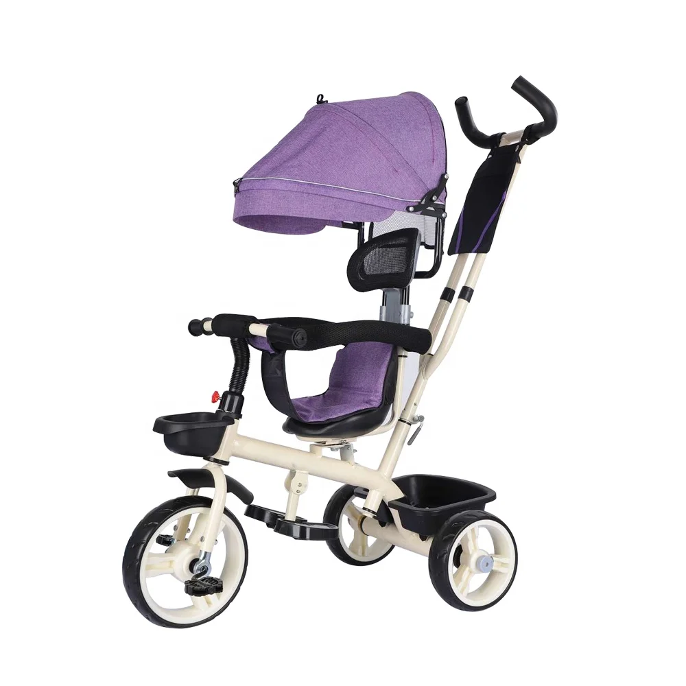 Factory price plastic baby children walkers tricycles with cover 713