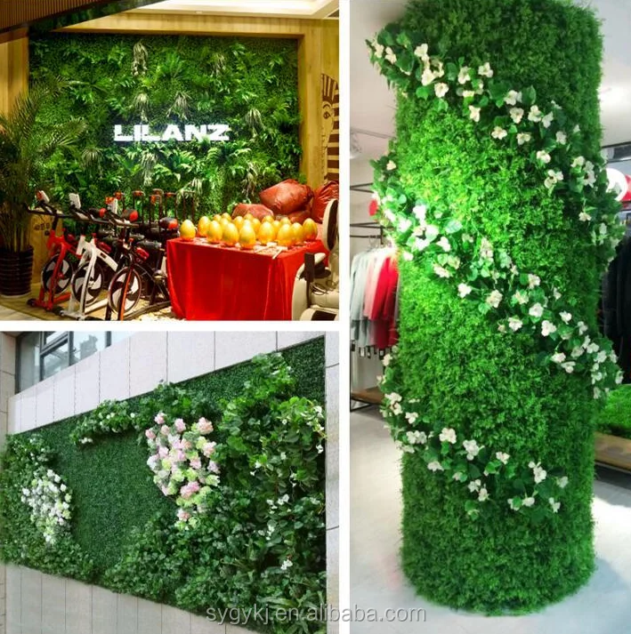 
Garden Decoration UV Proof Plastic Artificial Hedge Artificial GreenWall 