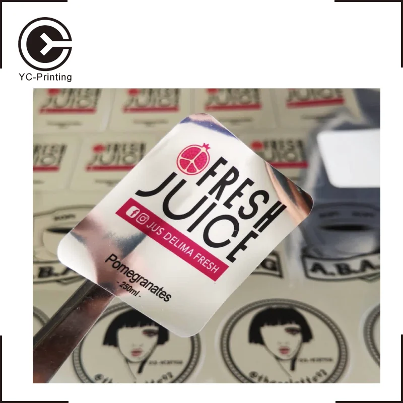 
Custom waterproof PVC die cut vinyl sticker label printing 