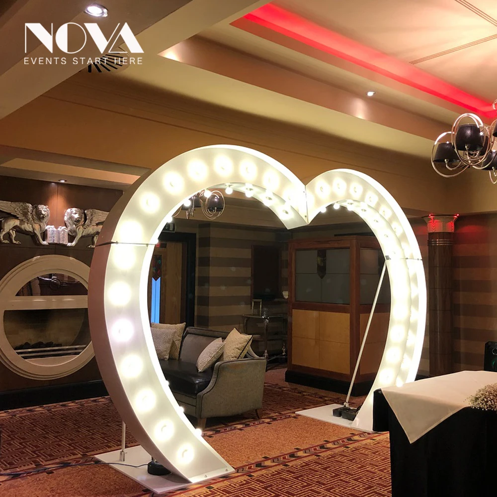 Outdoor Led Arch Loving Heart Shaped For Wedding Christmas Decoration