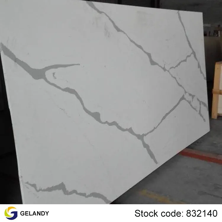 
calacatta white marble veins quartz countertop 