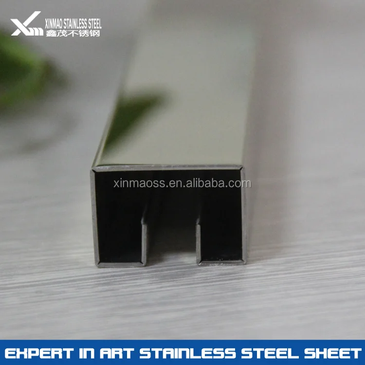 
Good quality 304 stainless steel U channel for apartment decorative skirting 