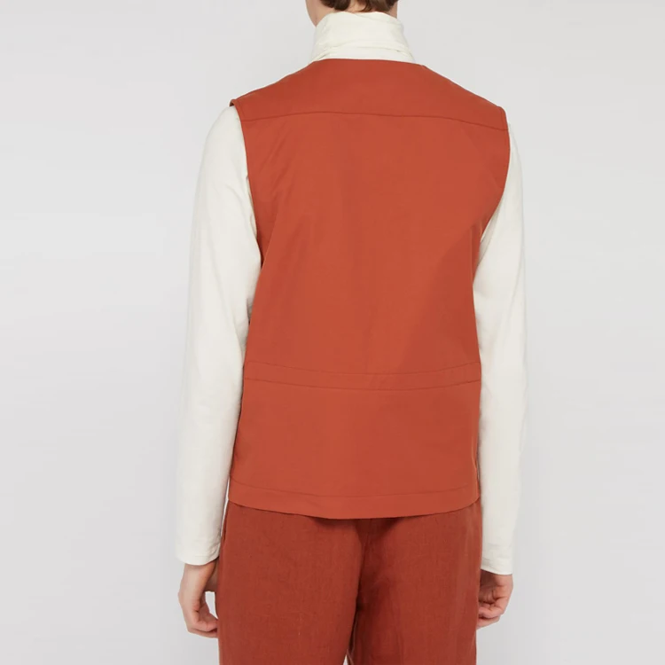 Оптовая продажа, повседневная куртка на заказ, мужской жилет без рукавов, куртка, многофункциональный жилет из хлопка и полиэстера с несколькими карманами, мужской жилет-карго, жилет для работы