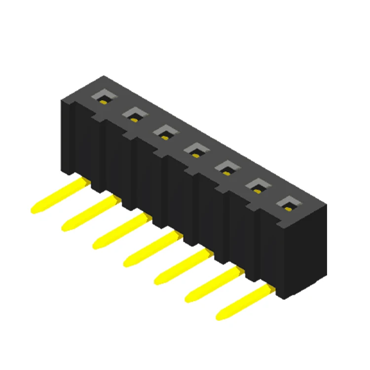 Dual Row Female Header with Cap, S.M.T/DIP 2.54mm Pitch Female Header, Single & Dual Row Straight