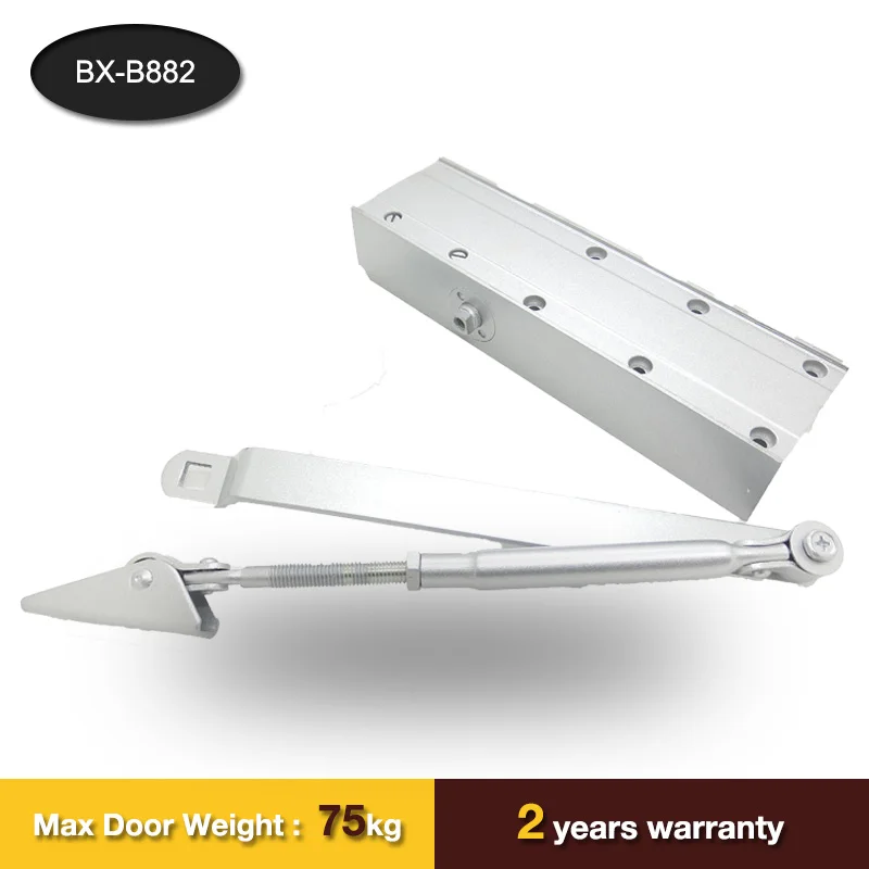 high-end aluminum square type automatic door closer 75kg