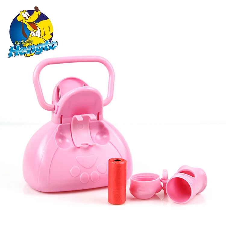 Factory Pet Dog Cat Poop Scooper Abs Puppy Poop Scoop Picker With Disposable Waste Bags