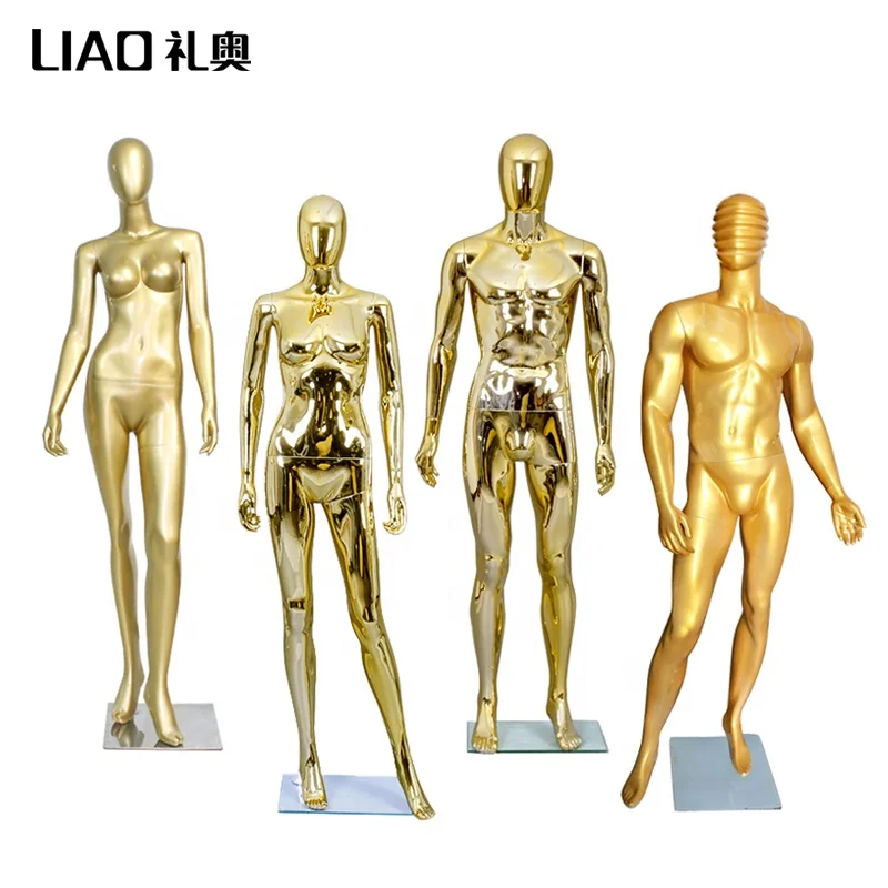 Factory Wholesale Female male dummy golden mannequin