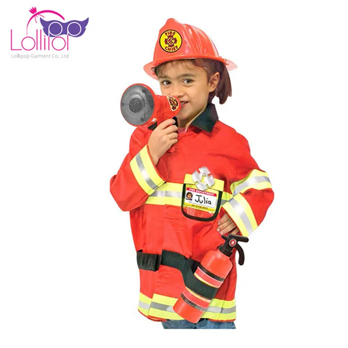 Factory direct supply fireman sam character cosplay kids firefighter child costume