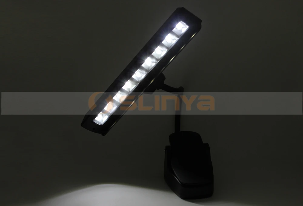 Clamp Gooseneck 9 LED Concert Band Reading Book Bar Light