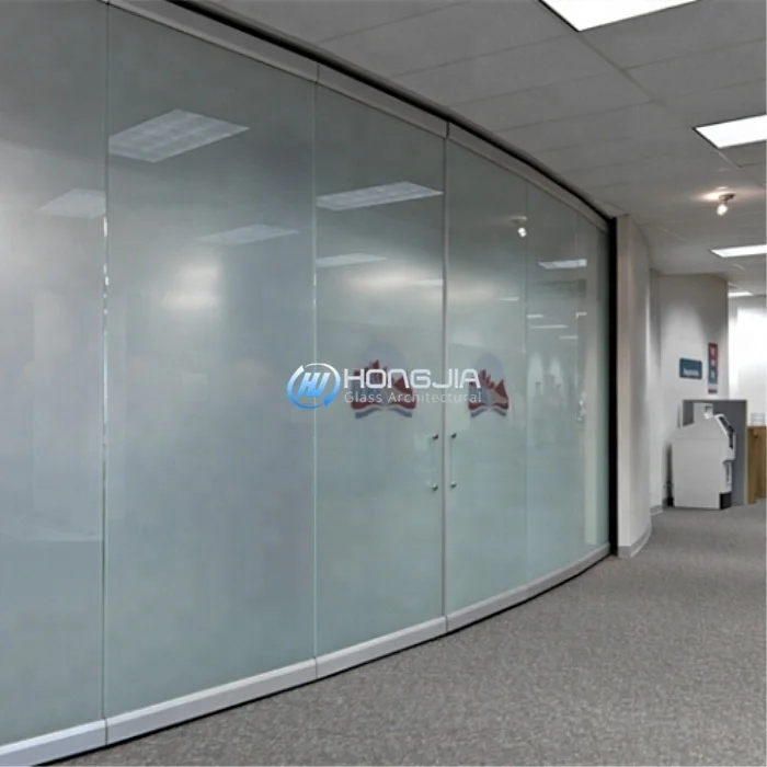 From Shenzhen Hongjia Wall Panels Manufacture Frosted Glass China Farmhouse Decor Flat Solid Acid Etched Glass Church Decoration