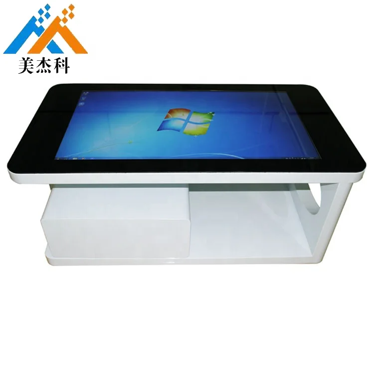 High Quality waterproof tempered glass Wireless charge android Smart Interactive touch table for Hotel restaurant