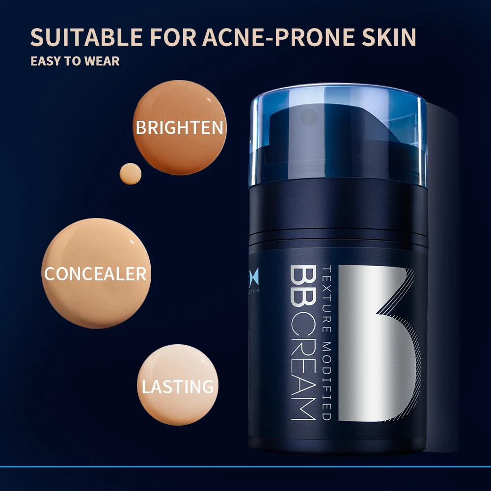
BLUEMAN Natural Whitening Face Skin Brightening Concealer Texture Modified Mens BB Cream 