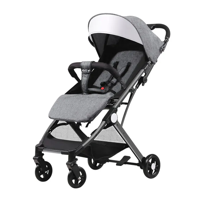 Shock absorb aluminum alloy frame flax double seats baby lightweight double strollers
