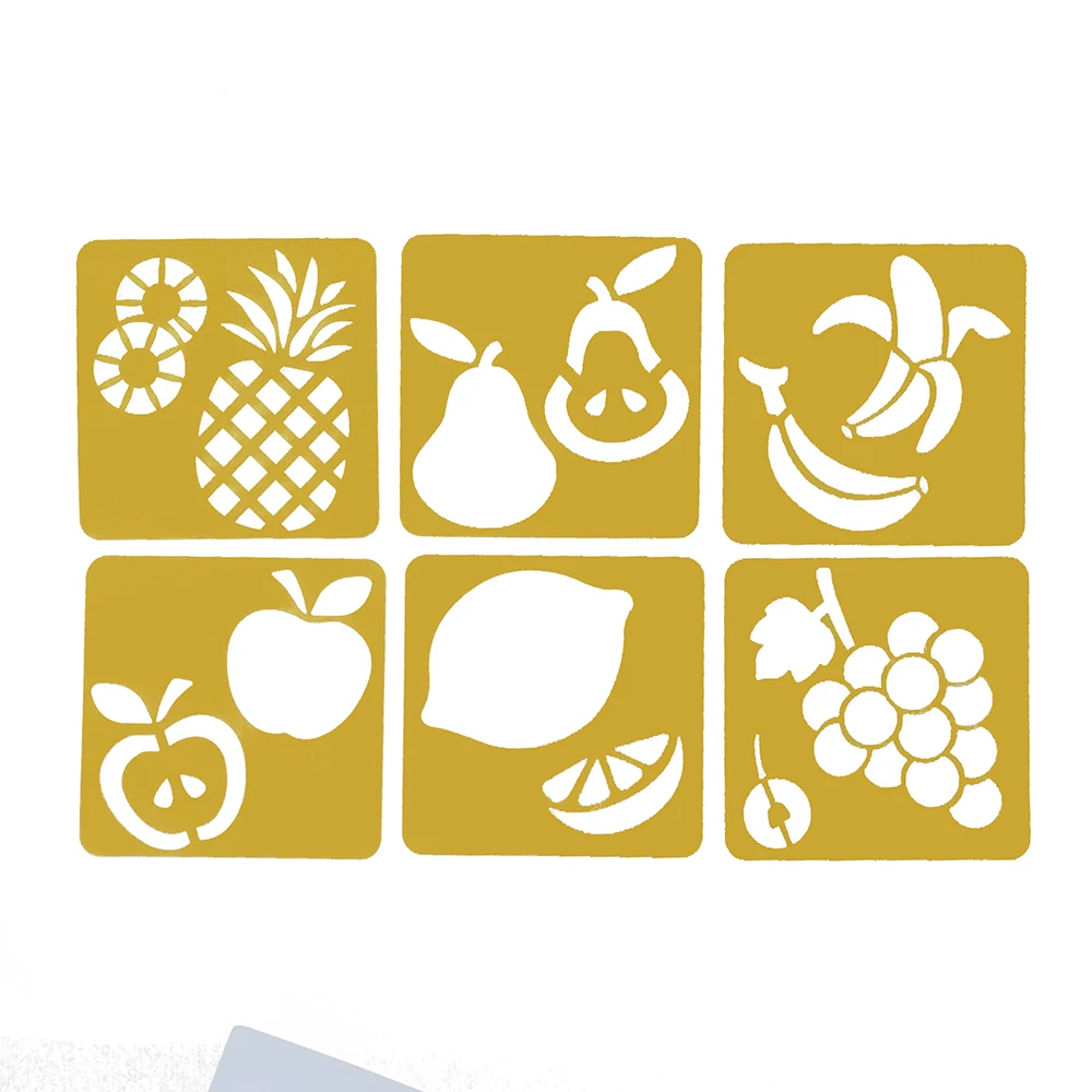 6 Designs Journal Stencil Plastic Planner Set for Notebook/Diary/Scrapbook