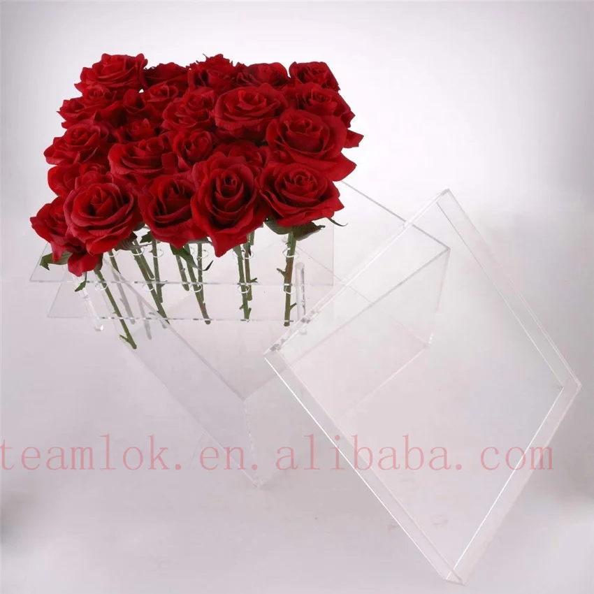 Acrylic Preserved Fresh Flowers Box ,Roses Display Boxes Displays for Christmas Gift