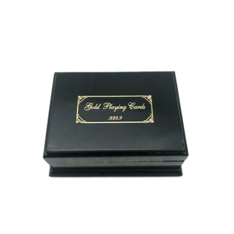 Wholesale MDF playing card box custom glossy wooden Varnish box gift luxury storage poker packaging box