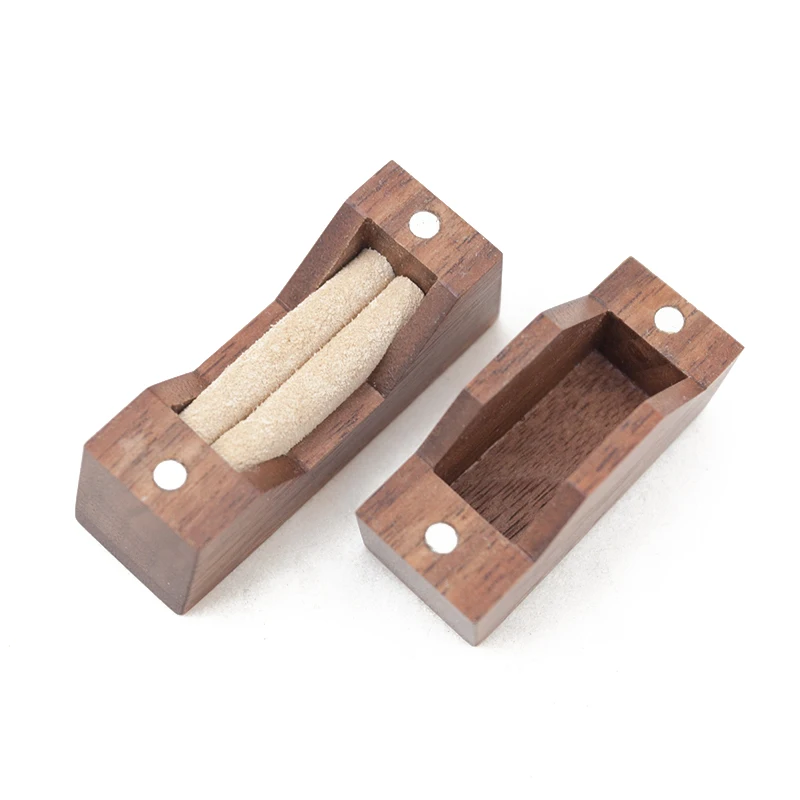Beautifully propose marriage gift wedding walnut small wood ring box with magnet