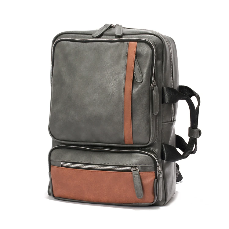 Модные сумки для ноутбука, Модный деловой Повседневный Винтажный Мужской рюкзак из искусственной кожи для мальчиков
