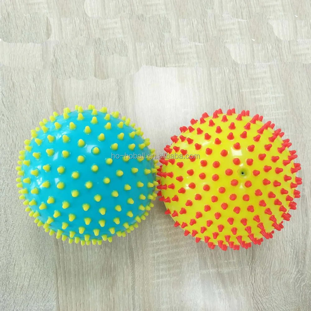 
BSCI certificated factory supply funny inflatable 2-color knobby ball 