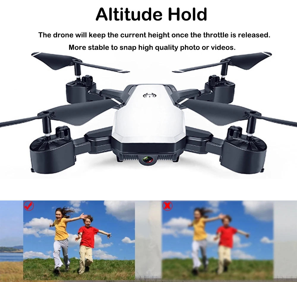 DWI Dowellin Gravity Sensor Control Wifi Drone Camera with Long Flight Time