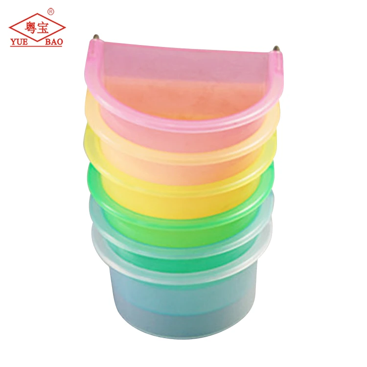 Small D Cup Pigeon Feeder with Two Hooks Colorful Animal Drinkers