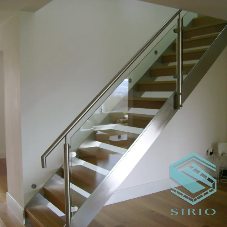 Популярный дизайн индивидуальные нержавеющей стали закаленное стекло, лестницы европейский здание товара