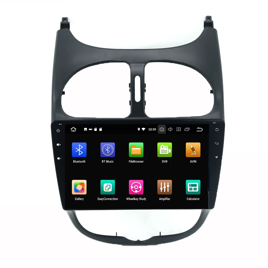 9 inch android 10.0 car dvd player for PEUGEOT 206 octa core 4G RAM 128G ROM RADIO STEREO NAVIGATION AUTO MANUAL