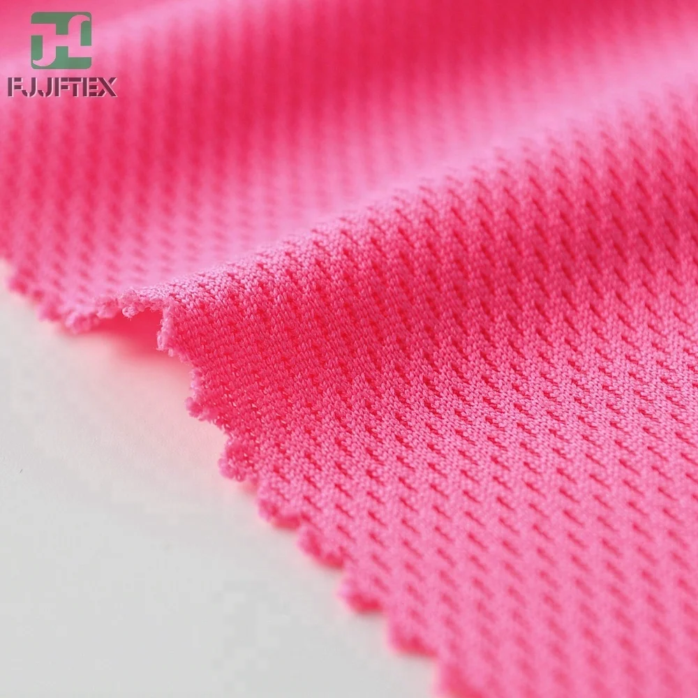 Jingfeng Oeko-Tex Standard textile dri fit  polyester bird eye  mesh waffle fabric