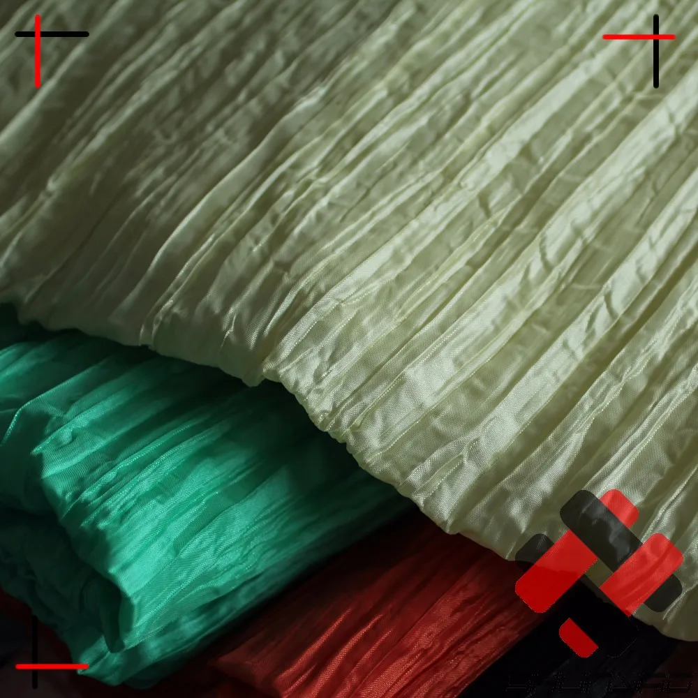 crushed pleated crinkle polyester fabric for Japanese kimono waist band