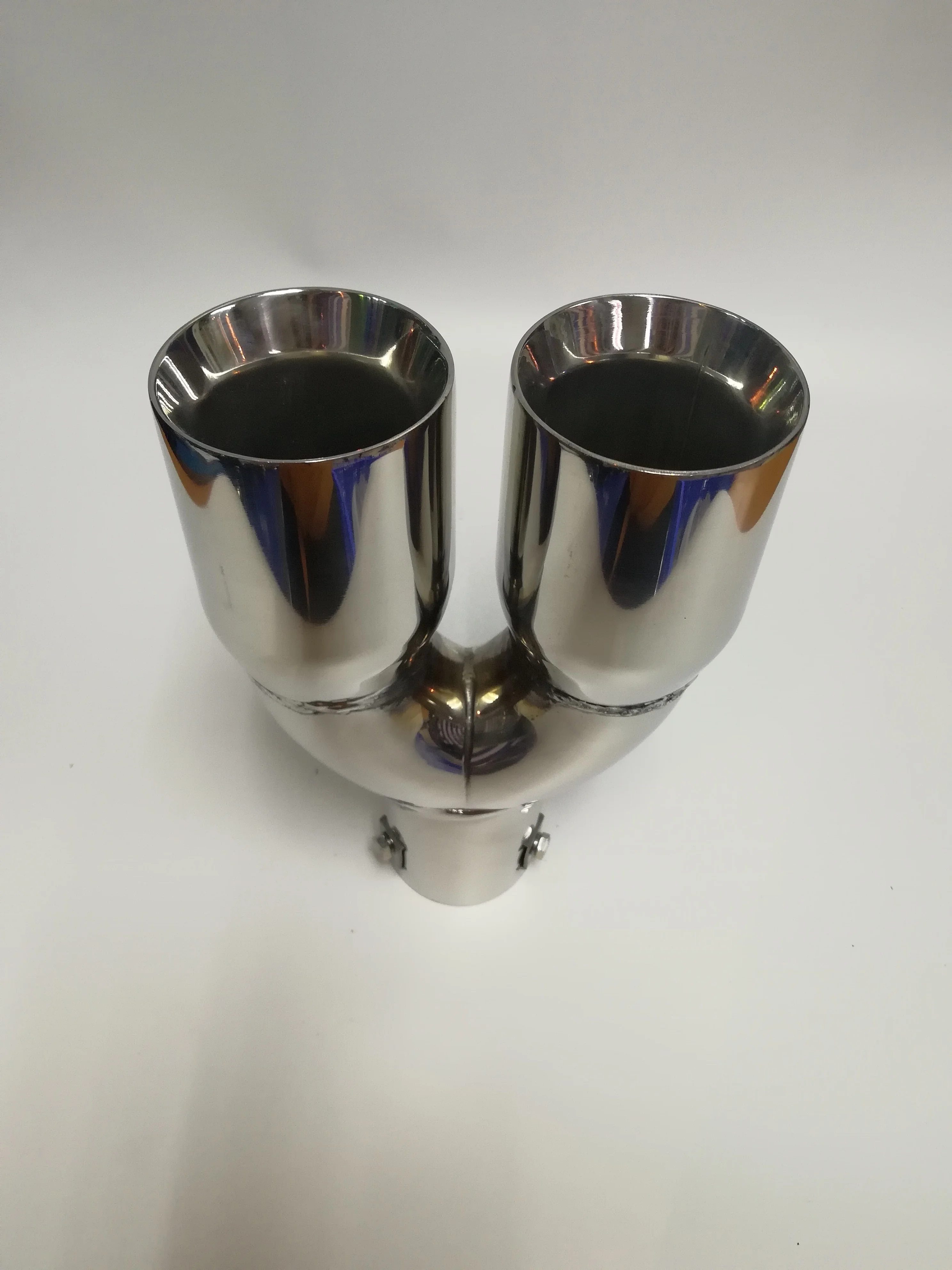 
car muffler tip Dual 2.5 inches Inlet Round Flat Exhaust tail Pipe Tips-YFX-0128 