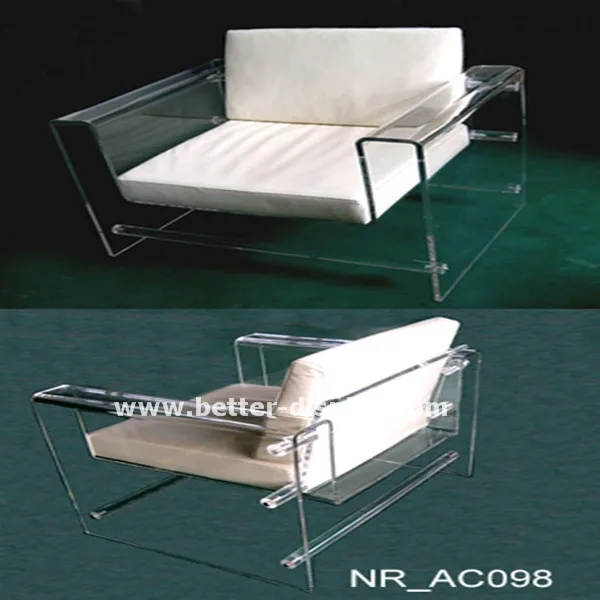custom clear acrylic sofa organic glass sofa