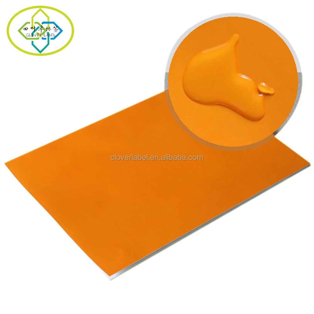 Matt paper Colorful Self Adhesive Fluorescent A4 Sticker Sheets