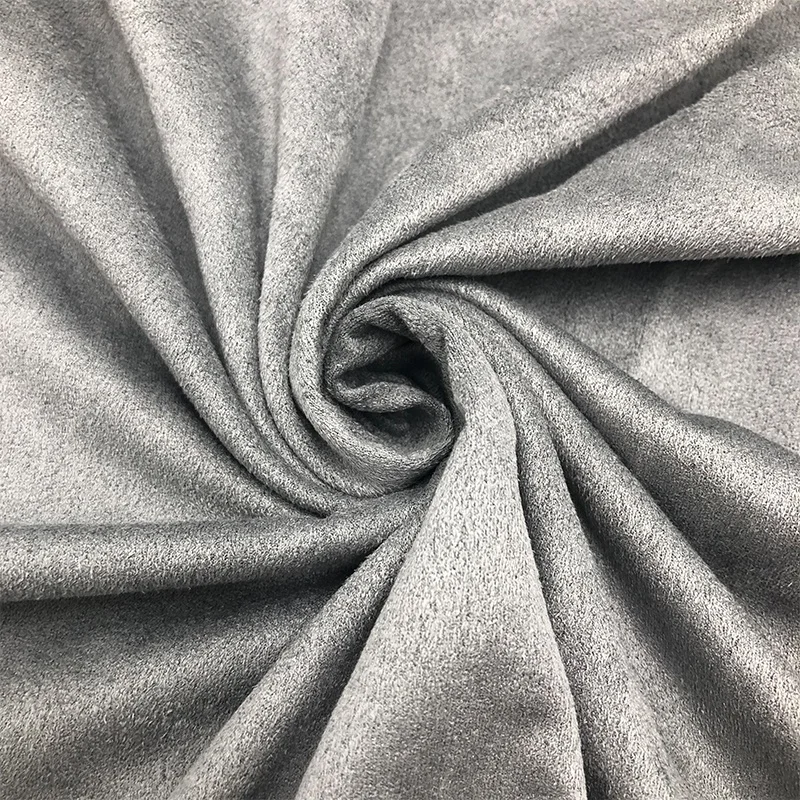 Microfiber Polyester Spandex Blend Fabric for Sofa Car Chair 4 Way Stretch Double Sided Suede Customized 100% Polyester Plain