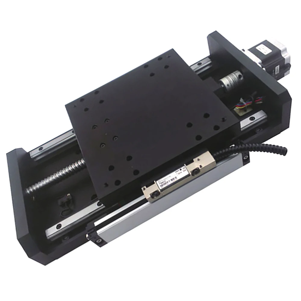 Precise sliding table linear micrometer positioning cross slide motorised translation stage cross table