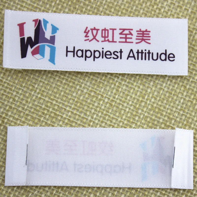 MOQ 500pcs clothing printing label for garment tags