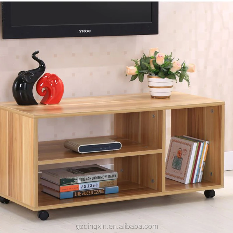 wooden TV stand with double shelf storage space Home Furniture Wood Table/TV Stand (DX-C104)
