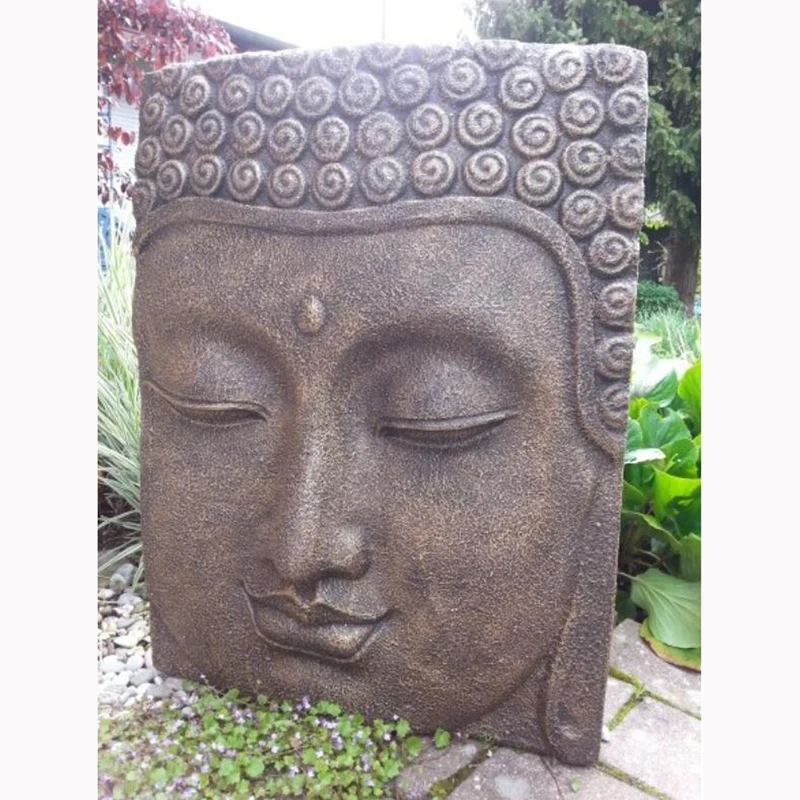 Garden Decoration Bronze Buddha Face Relief Sculpture